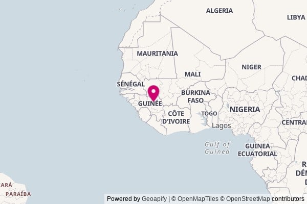 Guinea on world map