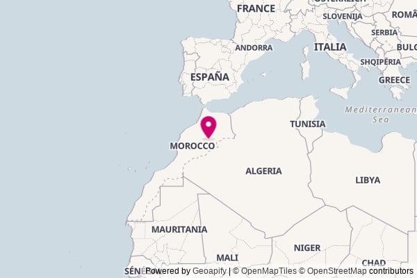 Morocco on world map