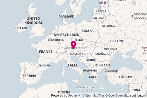 Austria on world map