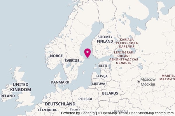 Aland Islands on world map