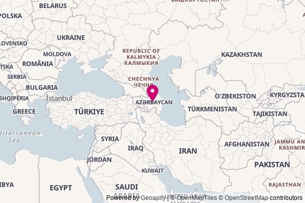 Azerbaijan on world map