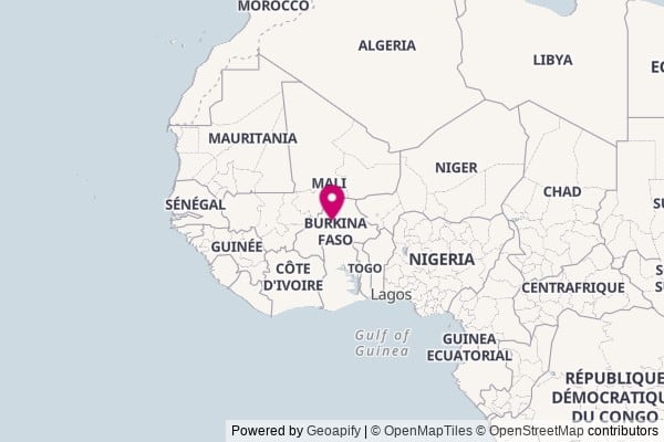 Burkina Faso on world map