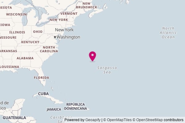 Bermuda on world map