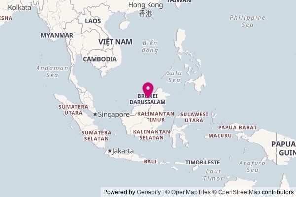 Brunei on world map