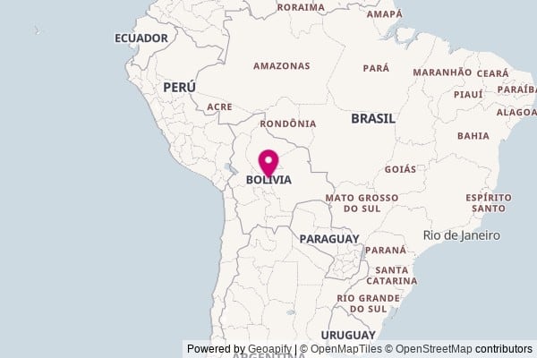 Bolivia on world map