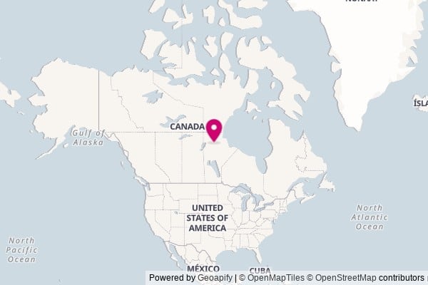 Canada on world map