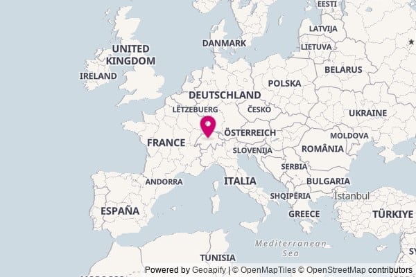 Switzerland on world map