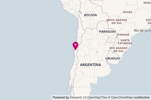 Chile on world map