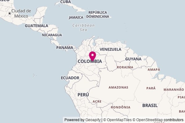 Colombia on world map