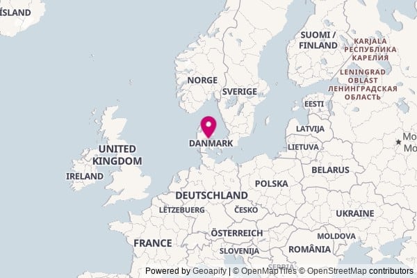 Denmark on world map