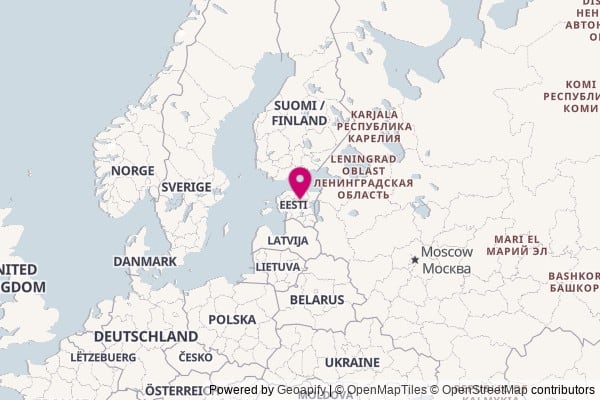 Estonia on world map