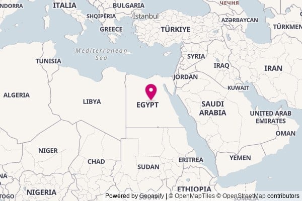 Egypt on world map