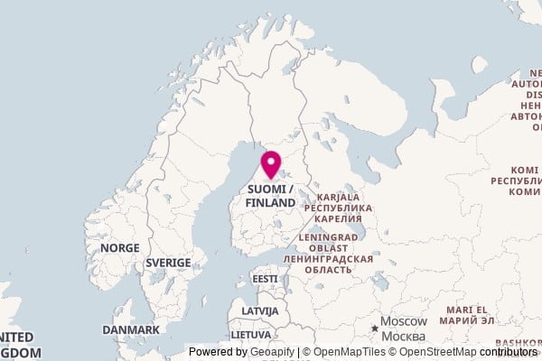 Finland on world map