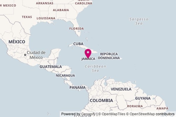 Jamaica on world map