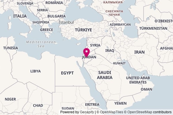 Jordan on world map
