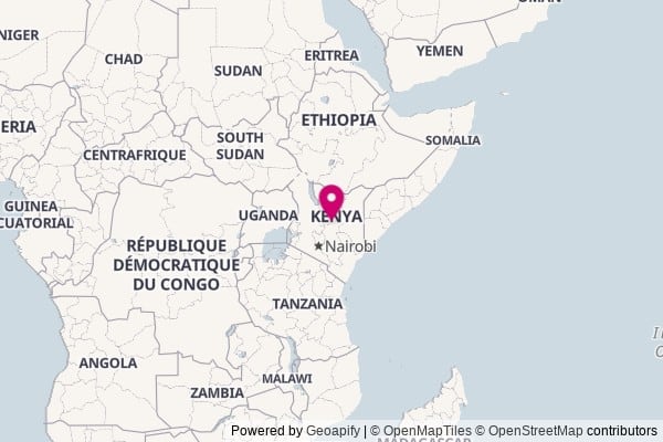 Kenya on world map