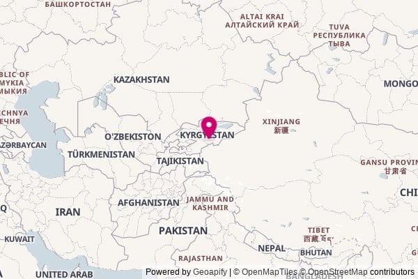 Kyrgyzstan on world map