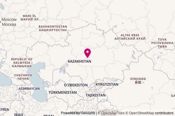 Kazakhstan on world map