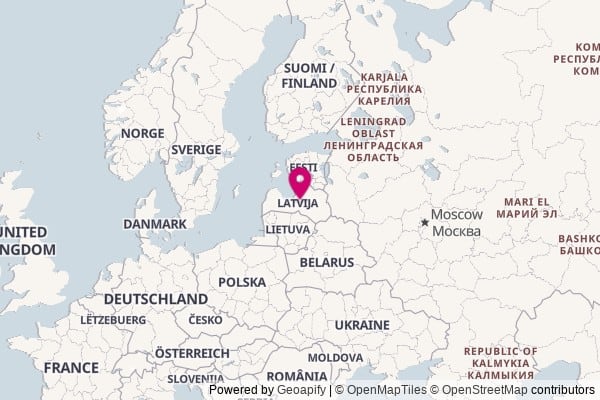 Latvia on world map