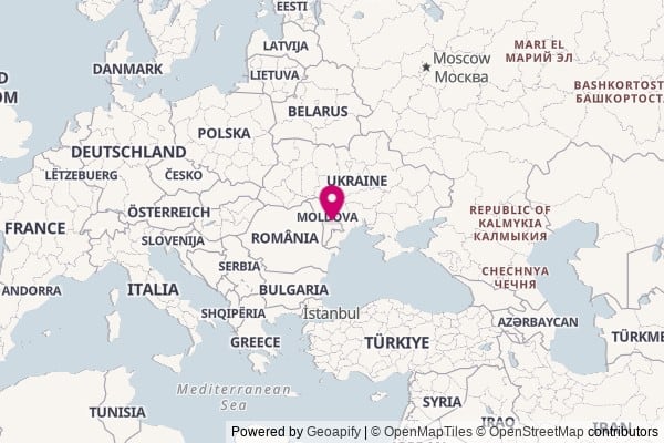 Moldova on world map