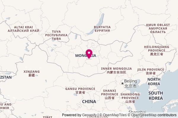 Mongolia on world map