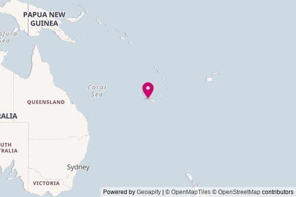 New Caledonia on world map