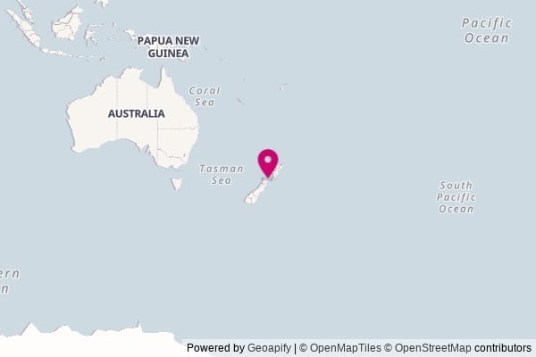 New Zealand on world map