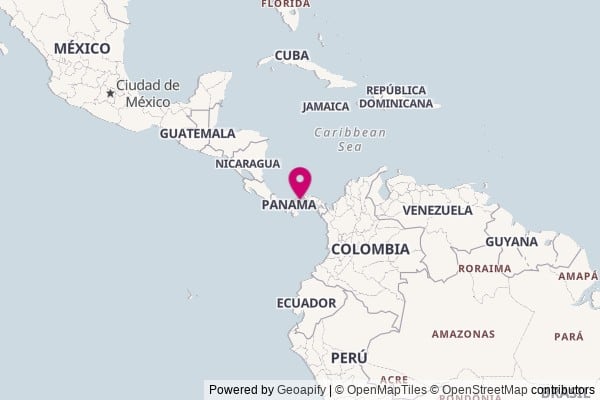 Panama on world map