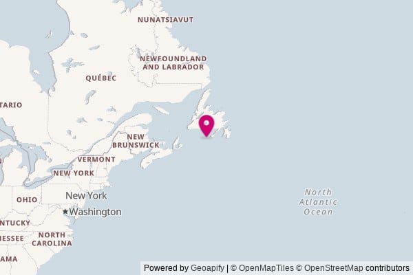 Saint Pierre and Miquelon on world map