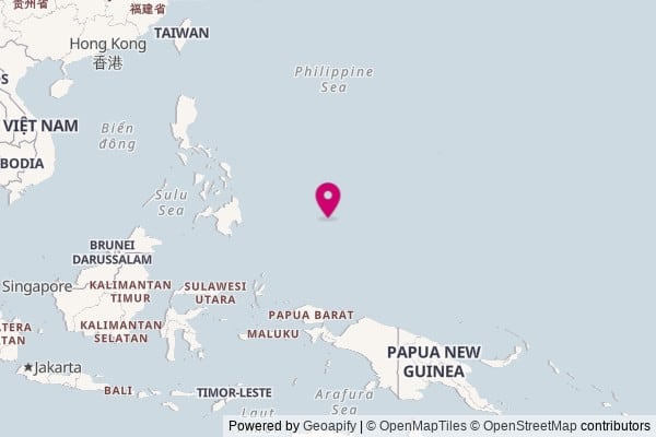 Palau on world map