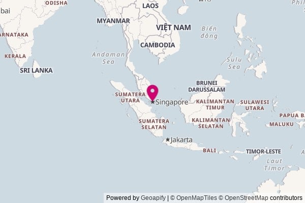 Singapore on world map