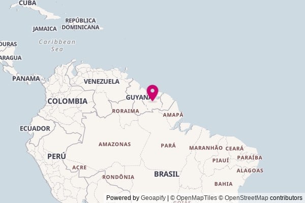 Suriname on world map