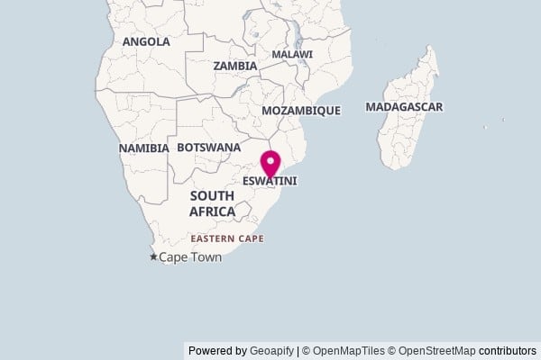 Swaziland on world map
