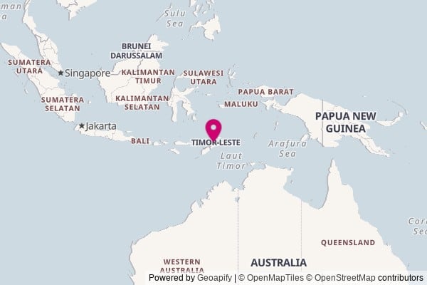 East Timor on world map