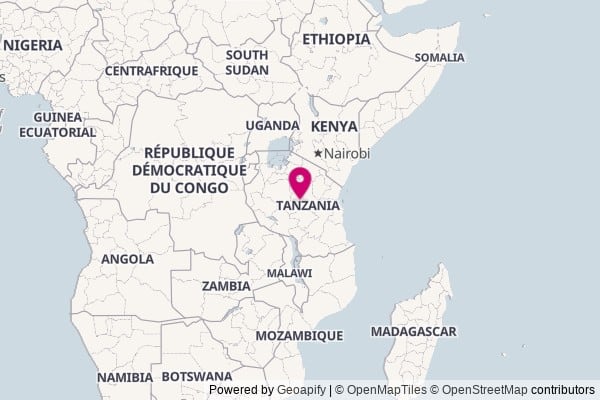Tanzania on world map