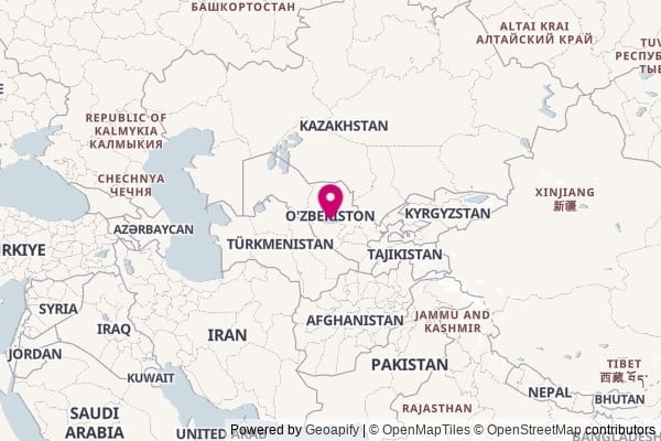 Uzbekistan on world map