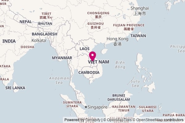 Vietnam on world map