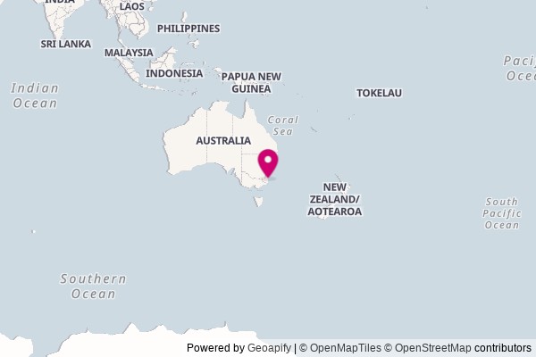 Oceania on world map